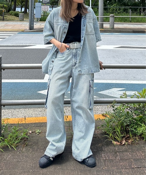 sedacle（セダクル）の「エンボスデニムジャケット【SEUP着用可能】（シャツ/ブラウス・メンズ・ライトブルー/インディゴブルー・SMALL/MEDIUM/LARGE）」の6枚目の写真