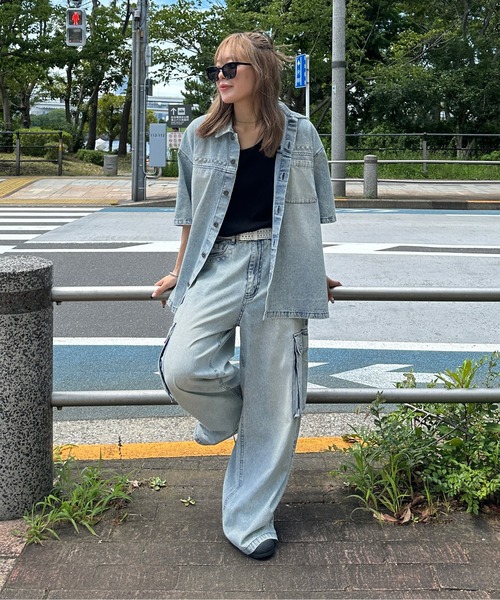 sedacle（セダクル）の「エンボスデニムジャケット【SEUP着用可能】（シャツ/ブラウス・メンズ・ライトブルー/インディゴブルー・SMALL/MEDIUM/LARGE）」の7枚目の写真