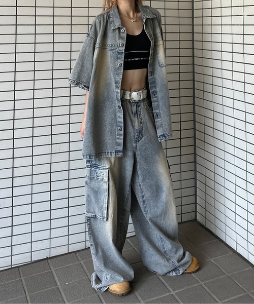 sedacle（セダクル）の「エンボスデニムジャケット【SEUP着用可能】（シャツ/ブラウス・メンズ・ライトブルー/インディゴブルー・SMALL/MEDIUM/LARGE）」の14枚目の写真