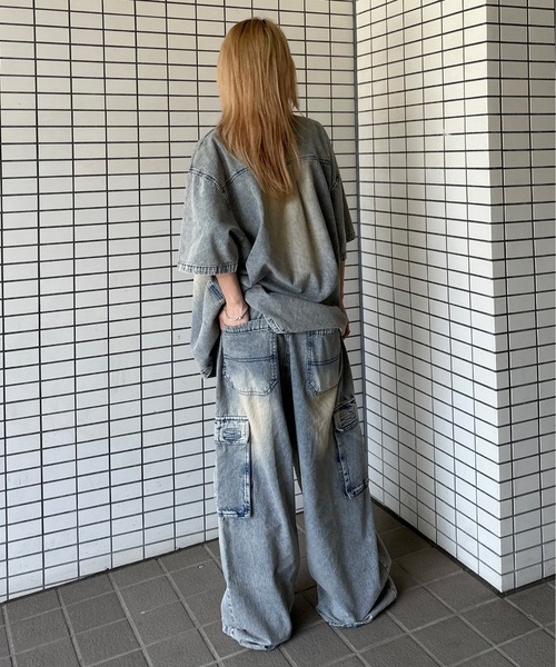 sedacle（セダクル）の「エンボスデニムジャケット【SEUP着用可能】（シャツ/ブラウス・メンズ・ライトブルー/インディゴブルー・SMALL/MEDIUM/LARGE）」の16枚目の写真