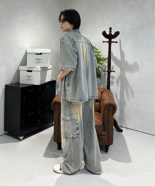 sedacle（セダクル）の「エンボスデニムジャケット【SEUP着用可能】（シャツ/ブラウス・メンズ・ライトブルー/インディゴブルー・SMALL/MEDIUM/LARGE）」の20枚目の写真