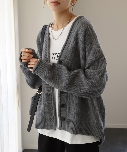 HUG.U(ハグユー)の「<選べる生地> 鹿のこショートカーデ 春夏薄手ver.新発売!(カーディガン/ボレロ・レディース・レッド/ベージュ/ダークグレー/マスタード/ブラック/アイボリー/ライトグレー/ホワイト/ミント/ライトブルー/ブラック系その他/レッド系その他・FREE)」の6枚目の写真