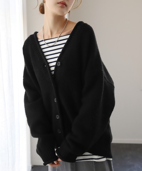 HUG.U(ハグユー)の「<選べる生地> 鹿のこショートカーデ 春夏薄手ver.新発売!(カーディガン/ボレロ・レディース・レッド/ベージュ/ダークグレー/マスタード/ブラック/アイボリー/ライトグレー/ホワイト/ミント/ライトブルー/ブラック系その他/レッド系その他・FREE)」の4枚目の写真