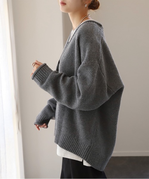 HUG.U(ハグユー)の「<選べる生地> 鹿のこショートカーデ 春夏薄手ver.新発売!(カーディガン/ボレロ・レディース・レッド/ベージュ/ダークグレー/マスタード/ブラック/アイボリー/ライトグレー/ホワイト/ミント/ライトブルー/ブラック系その他/レッド系その他・FREE)」の20枚目の写真