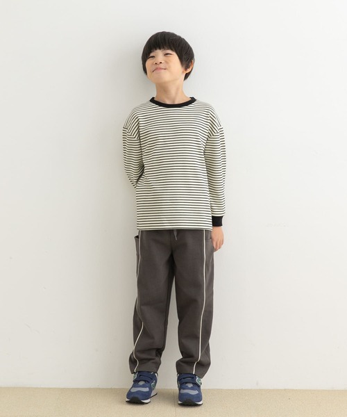URBAN RESEARCH DOORS（アーバンリサーチドアーズ）の「裏毛切替ラインパンツ(KIDS)（その他パンツ・キッズ・チャコールグレー/ホワイト系その他・120/135/105）」の13枚目の写真