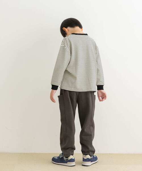 URBAN RESEARCH DOORS（アーバンリサーチドアーズ）の「裏毛切替ラインパンツ(KIDS)（その他パンツ・キッズ・チャコールグレー/ホワイト系その他・120/135/105）」の15枚目の写真