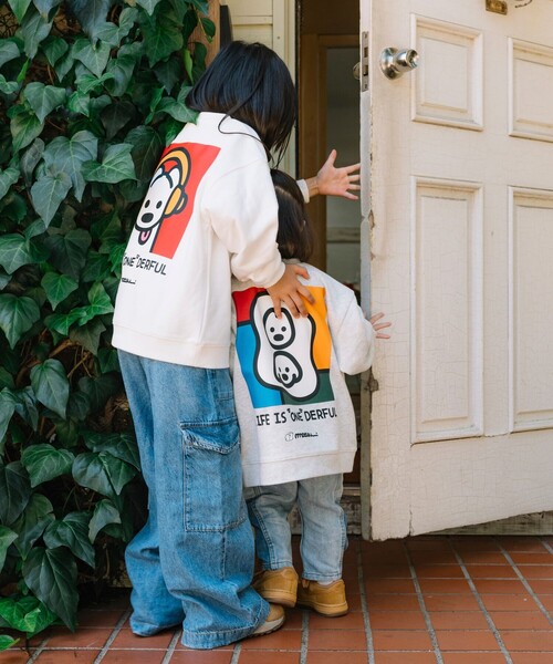 FREAK'S STORE(フリークスストア)の「matsui×FREAK'S STORE/マツイ×フリークスストア 別注 「もにゅもにゅ」キッズ バックプリント スウェット(スウェット・キッズ・ブラック/グレー/ホワイト・MEDIUM/LARGE/SMALL)」の13枚目の写真