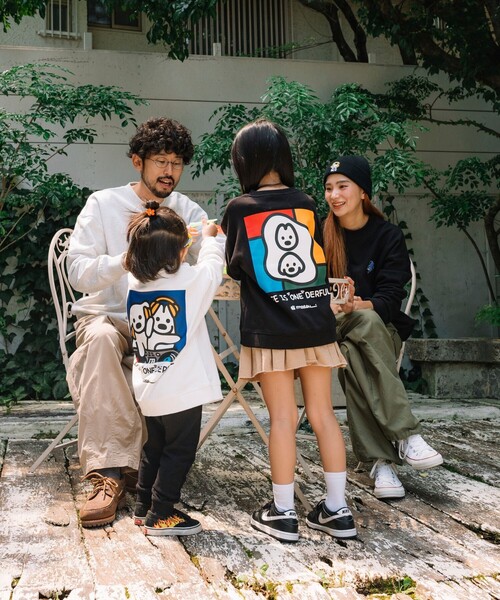 FREAK'S STORE(フリークスストア)の「matsui×FREAK'S STORE/マツイ×フリークスストア 別注 「もにゅもにゅ」キッズ バックプリント スウェット(スウェット・キッズ・ブラック/グレー/ホワイト・MEDIUM/LARGE/SMALL)」の14枚目の写真