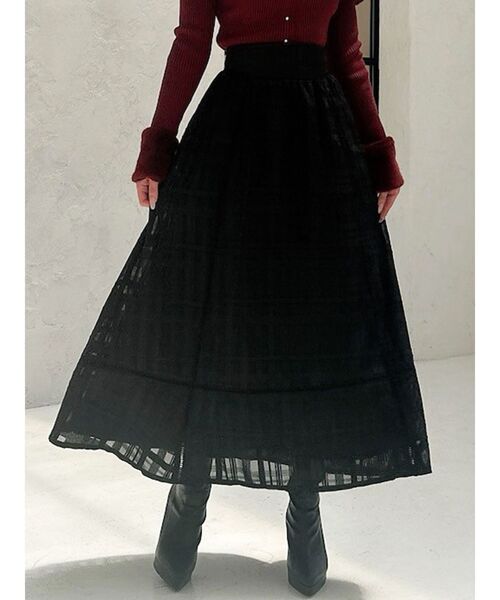 RESEXXY（リゼクシー）の「マルチファブリックコルセットスカート（スカート・レディース・ブラック/ホワイト/ネイビー・FREE）」の3枚目の写真