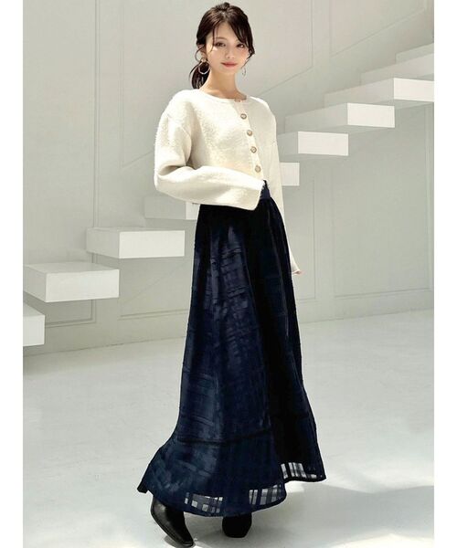 RESEXXY（リゼクシー）の「マルチファブリックコルセットスカート（スカート・レディース・ブラック/ホワイト/ネイビー・FREE）」の10枚目の写真