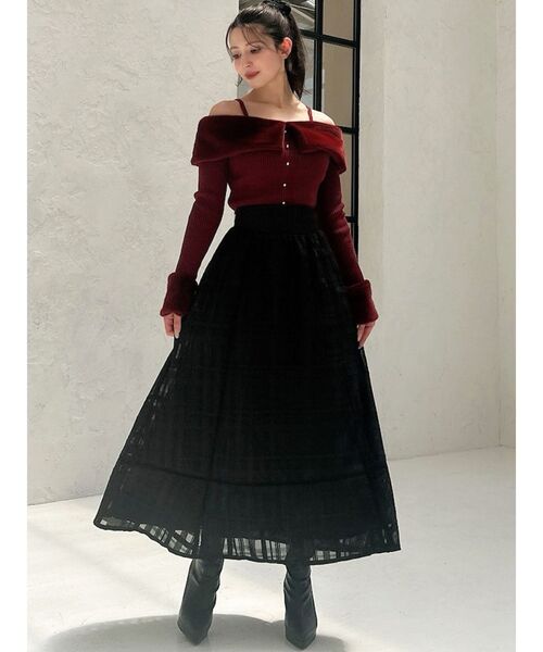 RESEXXY（リゼクシー）の「マルチファブリックコルセットスカート（スカート・レディース・ブラック/ホワイト/ネイビー・FREE）」の19枚目の写真