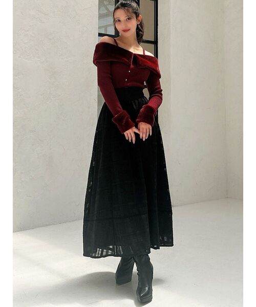 RESEXXY（リゼクシー）の「マルチファブリックコルセットスカート（スカート・レディース・ブラック/ホワイト/ネイビー・FREE）」の21枚目の写真