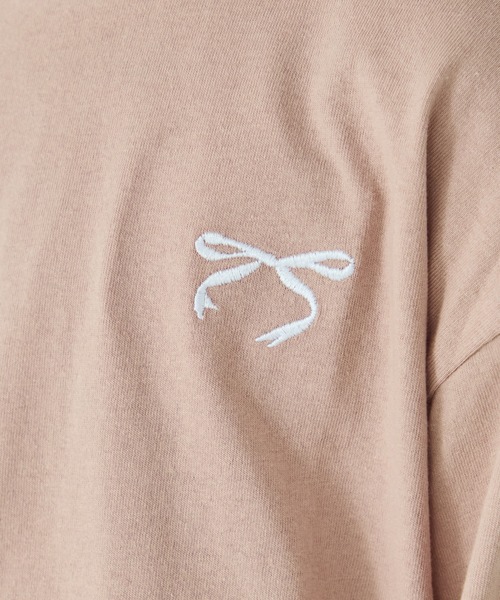 pairmanon（ペアマノン）の「ワンポイント オリジナル刺繍 長袖 Tシャツ（Tシャツ/カットソー・キッズ・ベージュ/ピンク/ホワイト/グリーン/ブラウン/ライトピンク/ライトブルー/ピンク系その他/オリーブ/ブラック・90/100/110/150/130/120/140/80）」の13枚目の写真