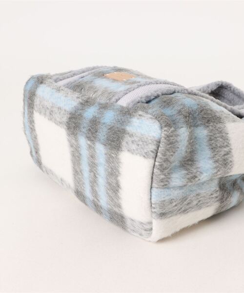 T・S・L（ティーエスエル）の「【T.S.L】チェック×ボアラインハンドルバック(846551)（ハンドバッグ・レディース・アイボリー/ベージュ/グレー・ALL）」の5枚目の写真