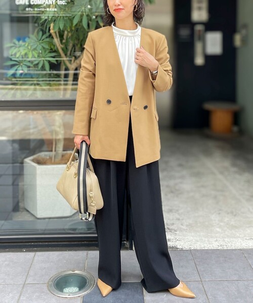 セール】《セットアップ対応》プレミアムストレッチ Vネックダブル釦 セール】《セットアップ対応》プレミアムストレッチ Vネックダブル釦