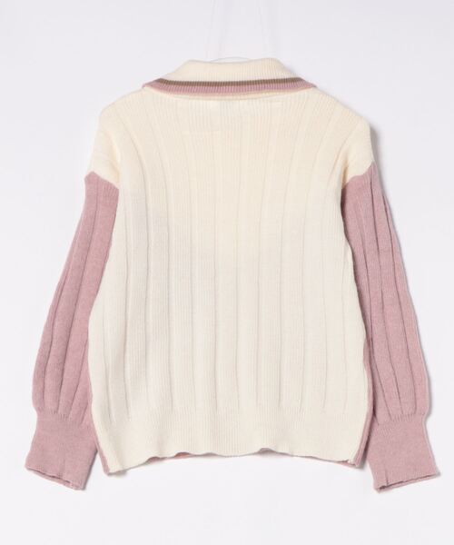 Mayree（メイリー）の「【Mayree】ポロシャツ風 ポロニット ニット（ニット/セーター・レディース・パープル・SMALL/MEDIUM/LARGE）」の2枚目の写真