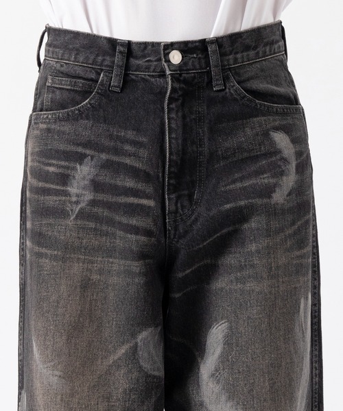MASU（エムエーエスユー）の「【MASU/エムエーエスユー】MASU BOYS FEATHER BAGGY JEANS（デニムパンツ・メンズ・ブラック/ダークインディゴブルー・44/46）」の5枚目の写真