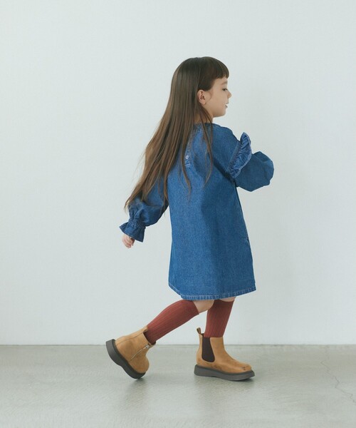 green label relaxing(グリーンレーベルリラクシング)の「サイドジップゴアブーツ / キッズ 17cm-21cm(ブーツ・キッズ・ベージュ/ブラック・17cm/18cm/19cm/20cm/21cm)」の13枚目の写真