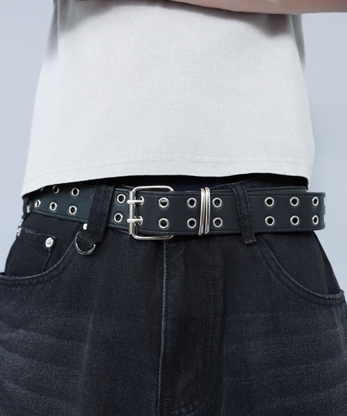 SPINNS(スピンズ)の「合皮ハトメベルト/ダブルピン/ユニセックス(ベルト・メンズ・B/A・ONESIZE)」の9枚目の写真