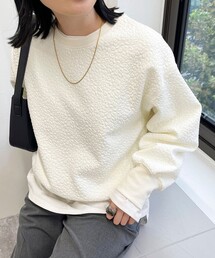 レオパードジャガードカットプルオーバー