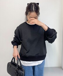レオパードジャガードカットプルオーバー
