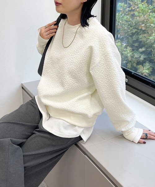 【セール】レオパードジャガードカットプルオーバー（Tシャツ/カットソー）｜fredy emue（フレディエミュ）