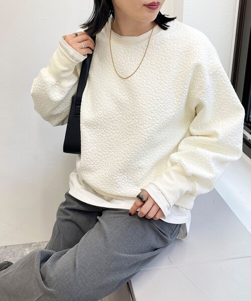 【セール】レオパードジャガードカットプルオーバー（Tシャツ/カットソー）｜fredy emue（フレディエミュ）