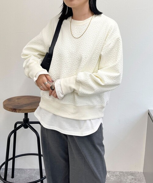 【セール】レオパードジャガードカットプルオーバー（Tシャツ/カットソー）｜fredy emue（フレディエミュ）