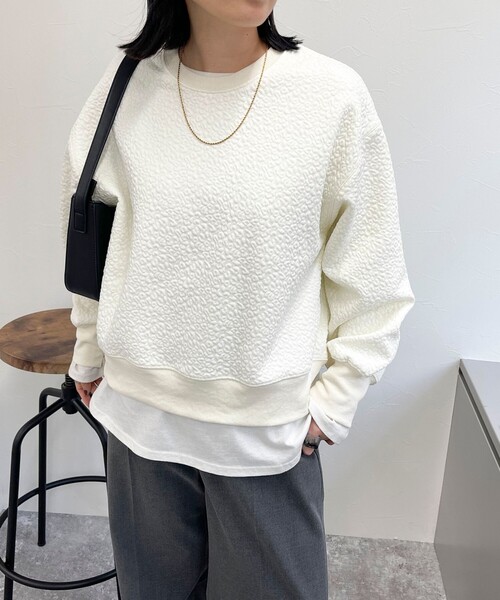 【セール】レオパードジャガードカットプルオーバー（Tシャツ/カットソー）｜fredy emue（フレディエミュ）