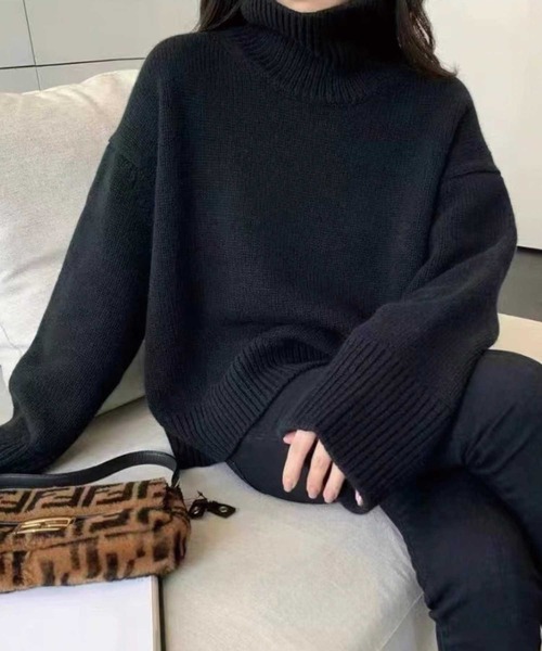 タートルネックモヘアプルオーバールーズニ（ニット/セーター）｜CADBURY（キャドバリー） pattayablatt.com