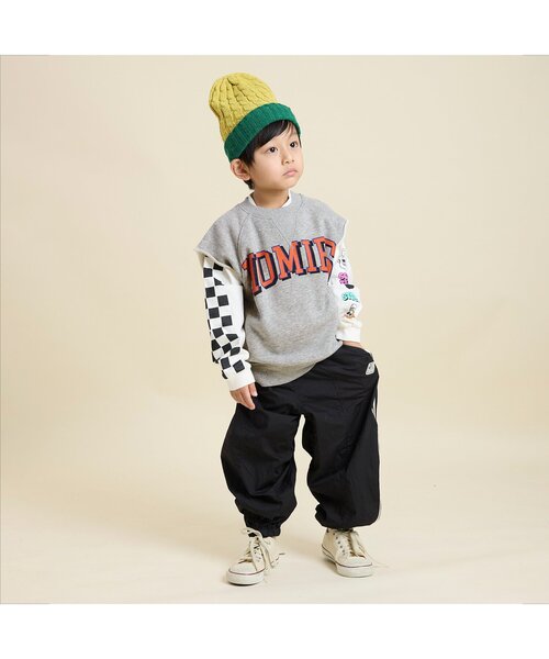 F.O.KIDS（エフオーキッズ）の「ロゴスウェットベスト（ベスト・キッズ・グレー/オレンジ/ネイビー・100/120/160/140）」の4枚目の写真