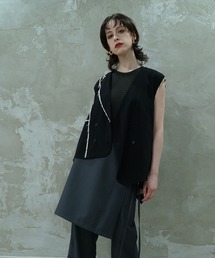 aimoha | 【moyo】アシンメトリー リバシーブルベスト(ベスト)