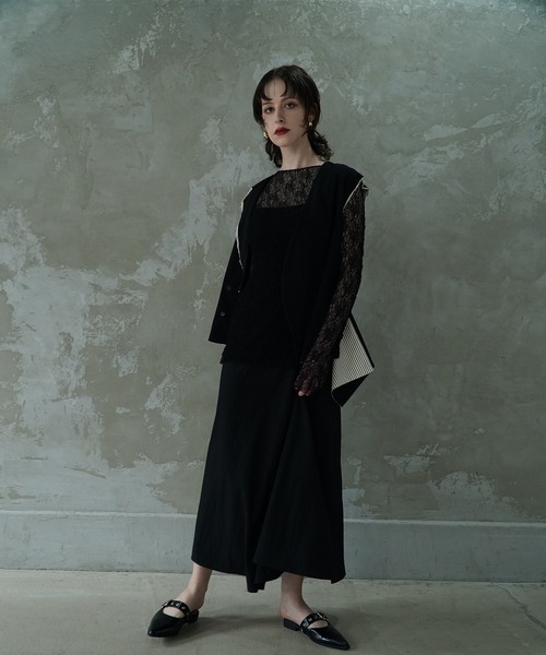 aimoha(アイモハ)の「【moyo】アシンメトリー リバシーブルベスト(ベスト・レディース・ブラック・FREE)」の6枚目の写真