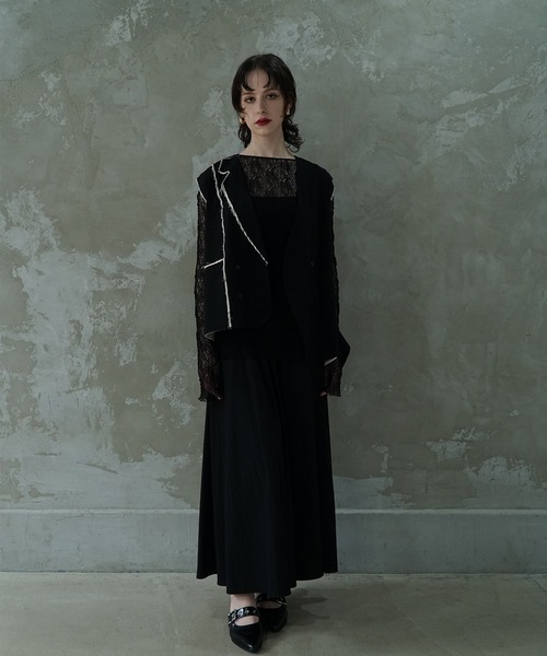 aimoha(アイモハ)の「【moyo】アシンメトリー リバシーブルベスト(ベスト・レディース・ブラック・FREE)」の7枚目の写真