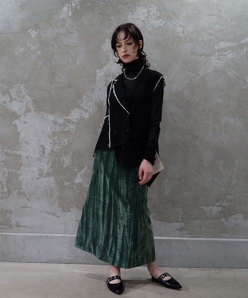 aimoha(アイモハ)の「【moyo】アシンメトリー リバシーブルベスト(ベスト・レディース・ブラック・FREE)」の4枚目の写真