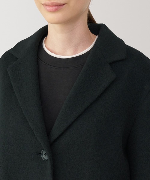 無印良品（ムジルシリョウヒン）の「婦人　再生ウール混ジャケットコート（黒）（ダウンジャケット/コート・レディース・ブラック・XL/L/M/S）」の5枚目の写真