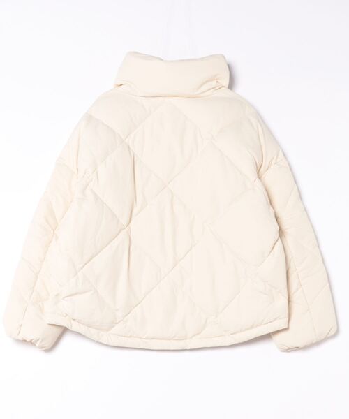 BENETTON (UNITED COLORS OF BENETTON)（ベネトンユナイテッドカラーズオブベネトン）の「【GREEN B】キルティングナイロンハイネックダウンジャケット・コート（ダウンジャケット/コート・レディース・オフホワイト/ピンクベージュ/ブラック・X-SMALL/SMALL/LARGE/MEDIUM）」の20枚目の写真