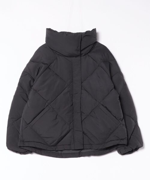 BENETTON (UNITED COLORS OF BENETTON)（ベネトンユナイテッドカラーズオブベネトン）の「【GREEN B】キルティングナイロンハイネックダウンジャケット・コート（ダウンジャケット/コート・レディース・オフホワイト/ピンクベージュ/ブラック・X-SMALL/SMALL/LARGE/MEDIUM）」の22枚目の写真
