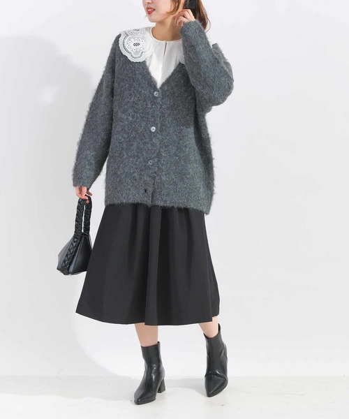 PICCIN（ピッチン）の「ファーニットカーディガン（カーディガン/ボレロ・レディース・ブラウン/グレー/ブルー・M）」の20枚目の写真