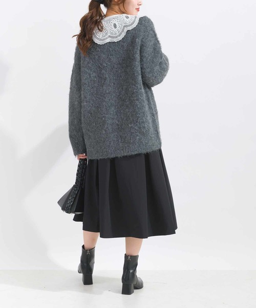 PICCIN（ピッチン）の「ファーニットカーディガン（カーディガン/ボレロ・レディース・ブラウン/グレー/ブルー・M）」の22枚目の写真