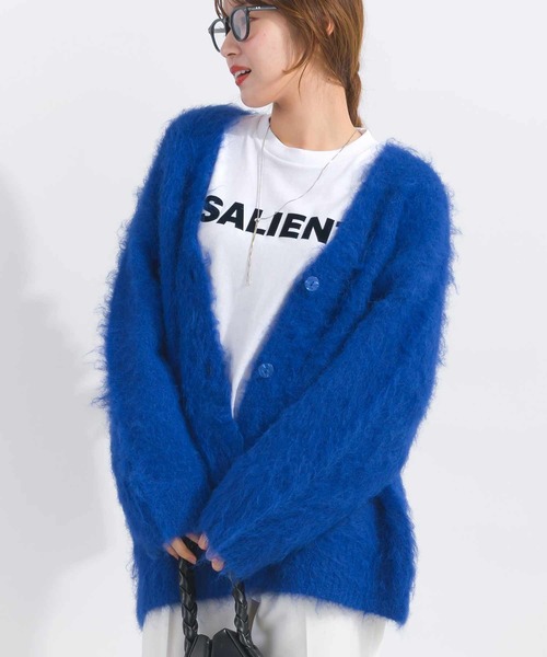 PICCIN（ピッチン）の「ファーニットカーディガン（カーディガン/ボレロ・レディース・ブラウン/グレー/ブルー・M）」の4枚目の写真