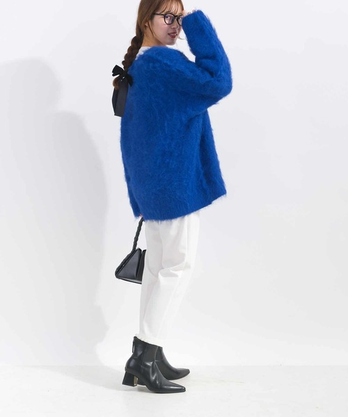 PICCIN（ピッチン）の「ファーニットカーディガン（カーディガン/ボレロ・レディース・ブラウン/グレー/ブルー・M）」の8枚目の写真