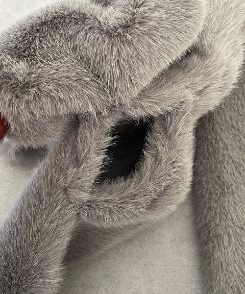 Thevon（ゼボン）の「リボンファーティペット（マフラー・レディース・ベージュ/グレー/アイボリー・FREE）」の16枚目の写真