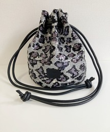 【Swaraj/スワラージ】スパンコールレザーコンボ巾着BAG