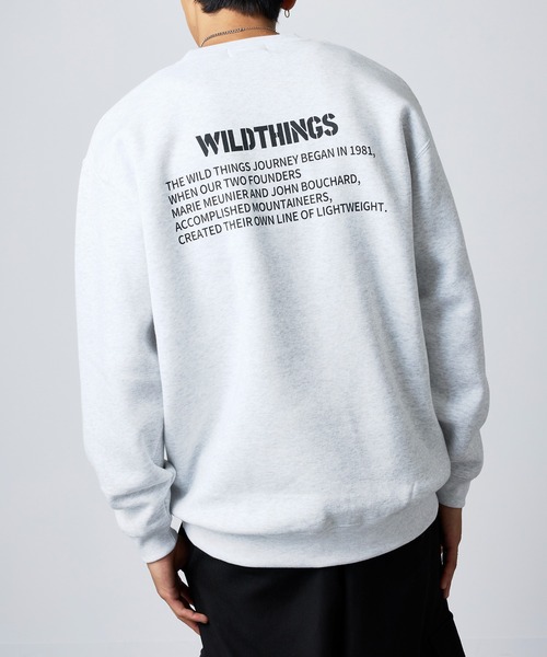 WILD THINGS（ワイルドシングス）の「【WILD THINGS】別注商品 ステンシルバックプリントスウェット（スウェット・メンズ・オリーブ/グレー/ブラック・XL/L）」の8枚目の写真