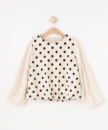 SHOO・LA・RUE | 【100-140cm/プチセレ/セットアップ可】フロッキードットブラウス(シャツ/ブラウス)
