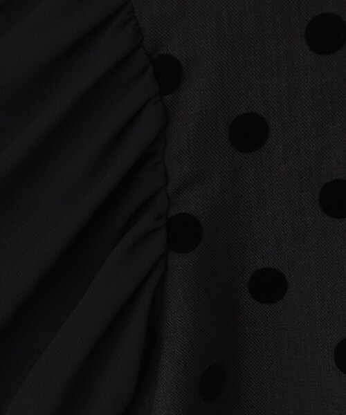 SHOO・LA・RUE（シューラルー）の「【100-140cm/プチセレ/セットアップ可】フロッキードットブラウス（シャツ/ブラウス・キッズ・アイボリー/ブラック・10/11/12/13/14）」の10枚目の写真