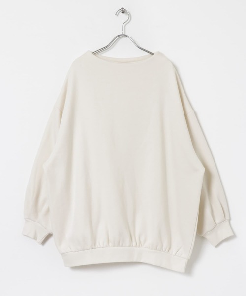 ITEMS URBANRESEARCH(アイテムズ アーバンリサーチ)の「裏起毛ボートネックスウェット(スウェット・レディース・ブラウン/グレー系その他/オフホワイト・FREE)」の16枚目の写真