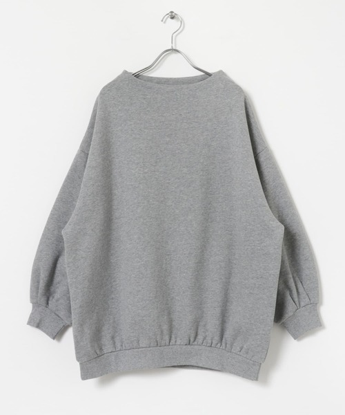 ITEMS URBANRESEARCH(アイテムズ アーバンリサーチ)の「裏起毛ボートネックスウェット(スウェット・レディース・ブラウン/グレー系その他/オフホワイト・FREE)」の18枚目の写真