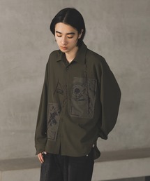 HARE | ドローイングモチーフフロントプリントシャツ(HARE)(シャツ/ブラウス)